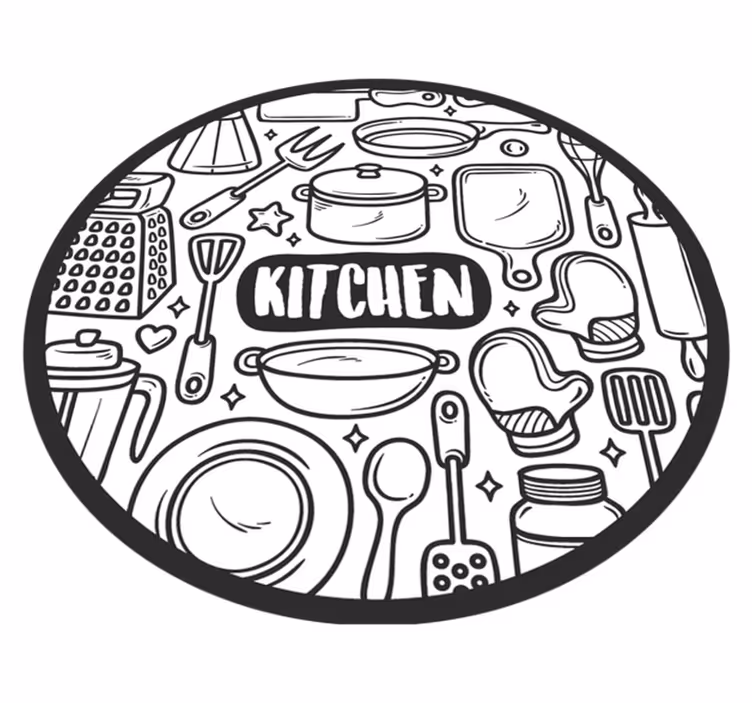 Viktiga bilder Vinylmatta Cirkulär - Tenstickers