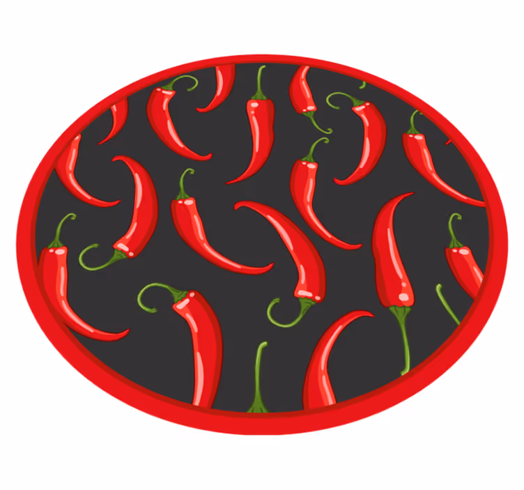 Kryddig röd paprika Vinylmatta Scandinaviska - Tenstickers