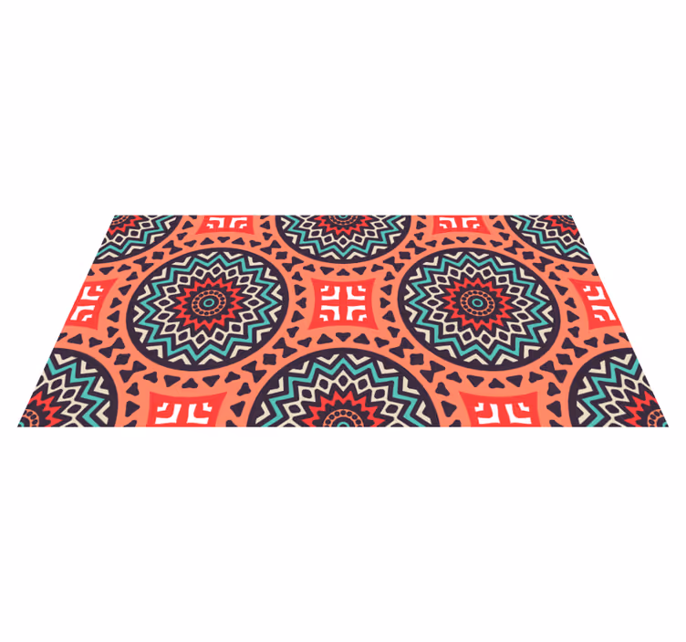 Geometriskt medaljongmönster Vinylmatta Mandala - Tenstickers
