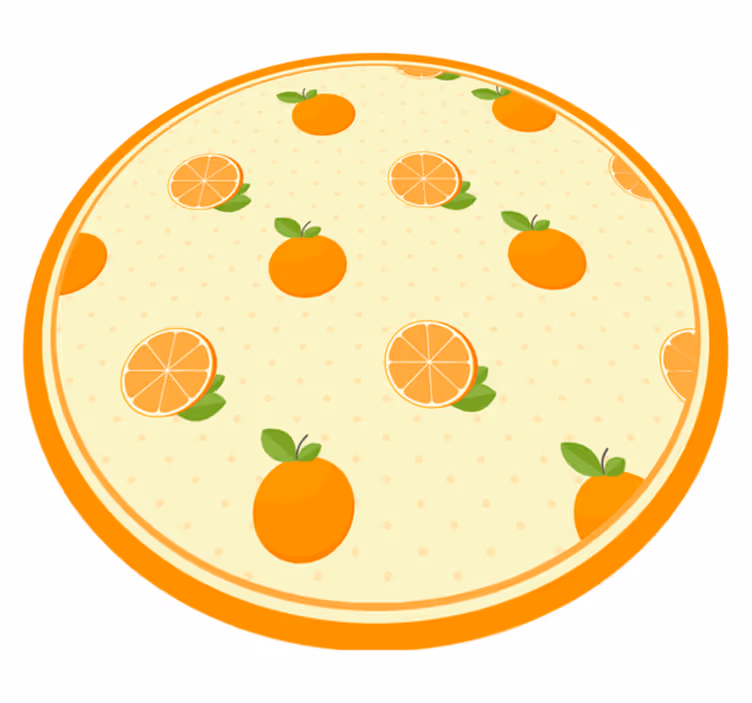 Apelsiner mönster köksgolv - Tenstickers
