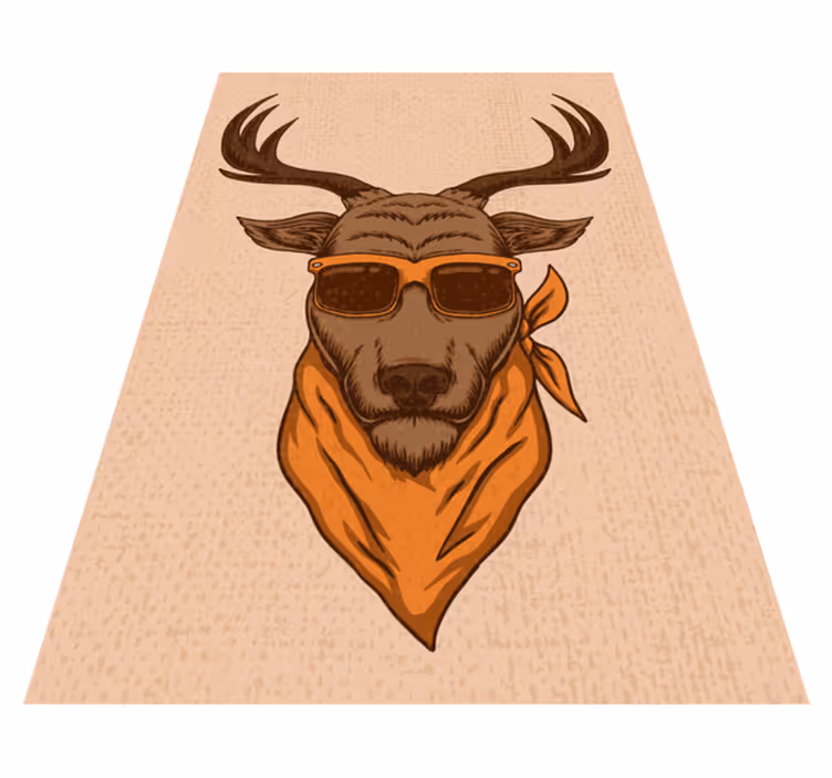 Cool hjortillustration Vinylmatta djur - Tenstickers