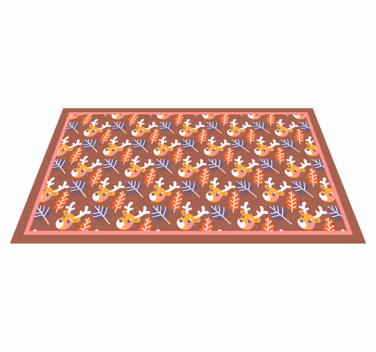 Design av hjortungar Vinylmatta Jul - Tenstickers