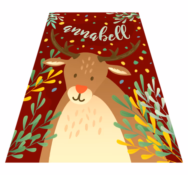 Personlig tecknad stag vinylmatta - Tenstickers
