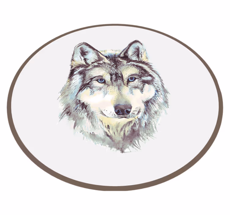 Vargillustration Vinylmatta djur - Tenstickers
