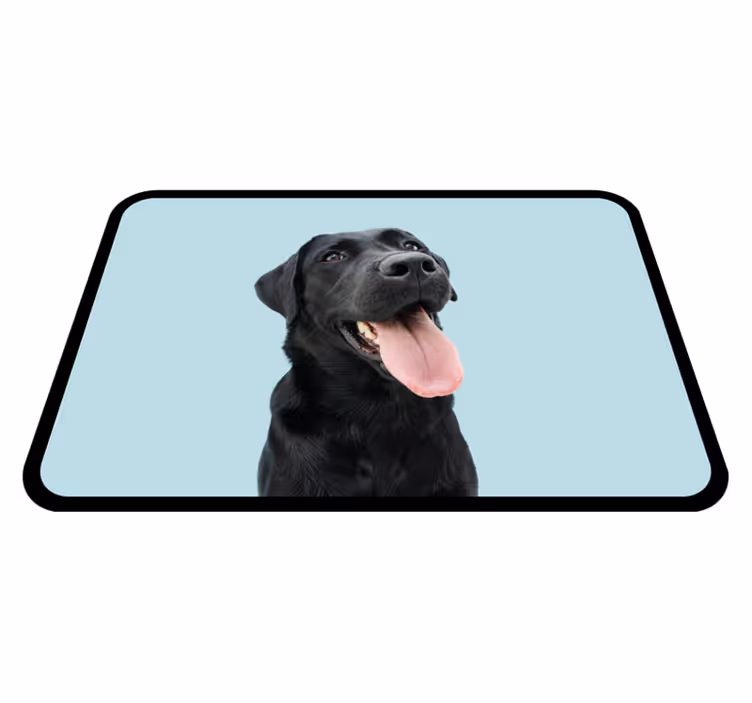 Leende hund söt djur matta - Tenstickers