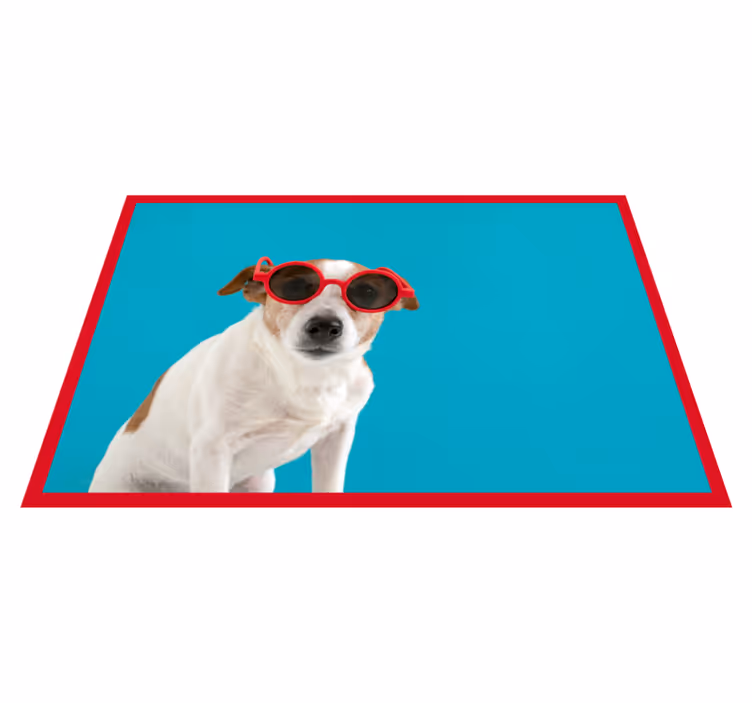 Elegant hundporträtt Vinylmatta djur - Tenstickers