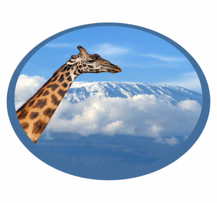 Bergs giraff djur vinyl matta - Tenstickers
