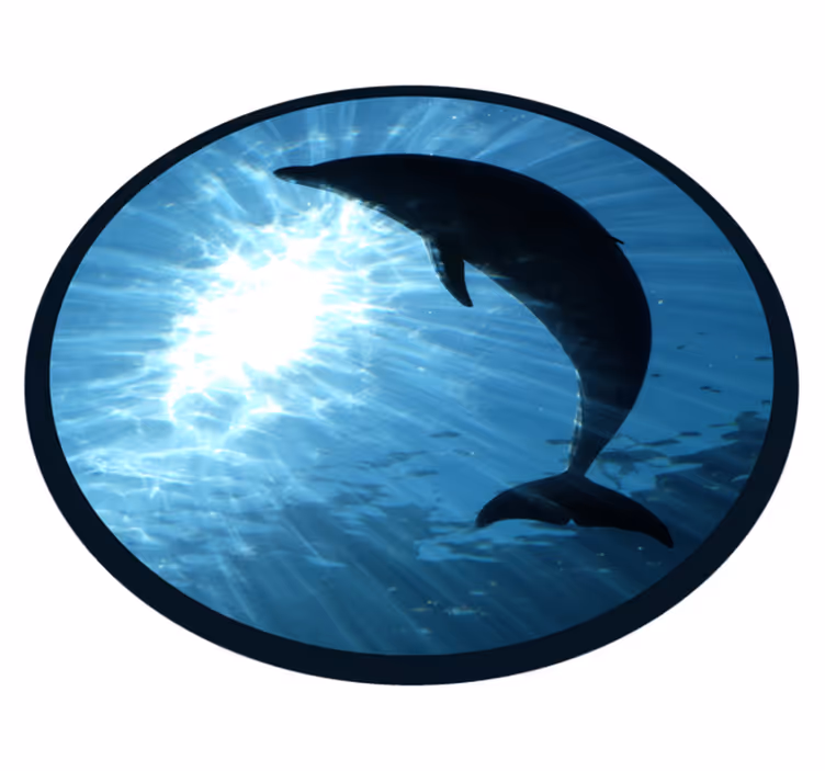 Delfin siluett djur matta - Tenstickers