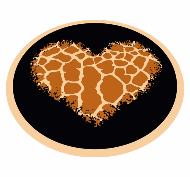 Giraff tryck hjärta djur tryck vinyl matta - Tenstickers