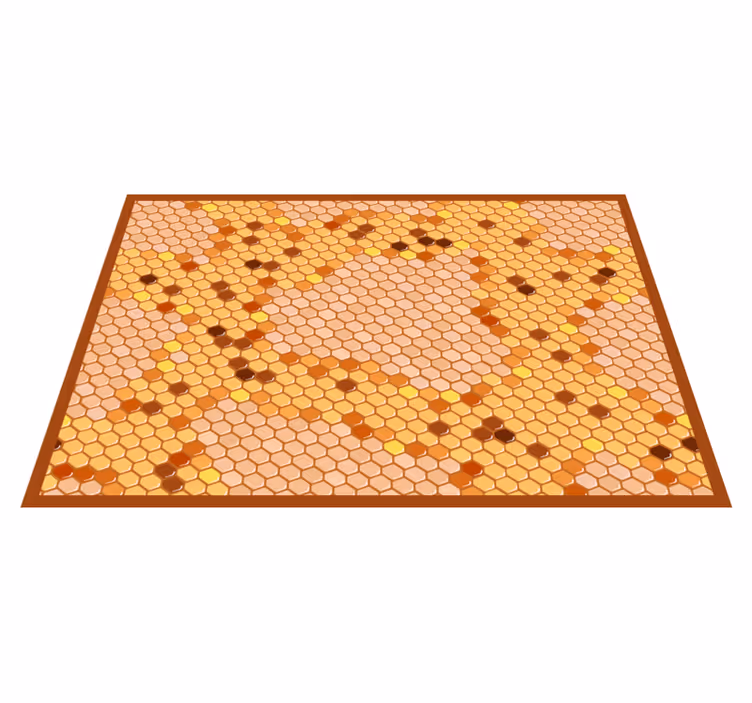Honeycomb hexagon design Vinylmatta Kök - Tenstickers