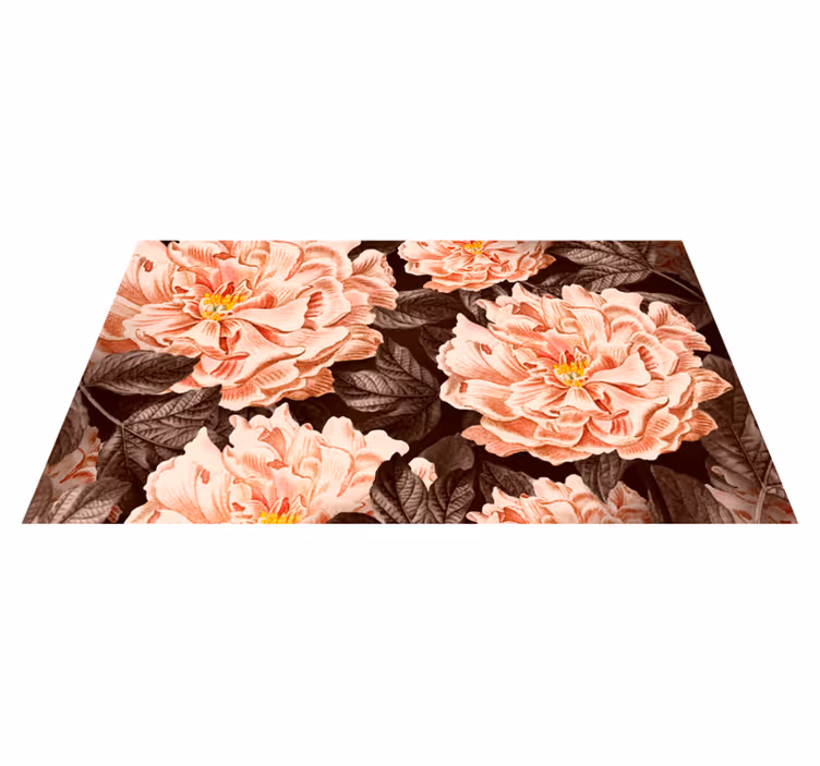 Elegant blommiga blommor Vinylmatta blommor och växter - Tenstickers