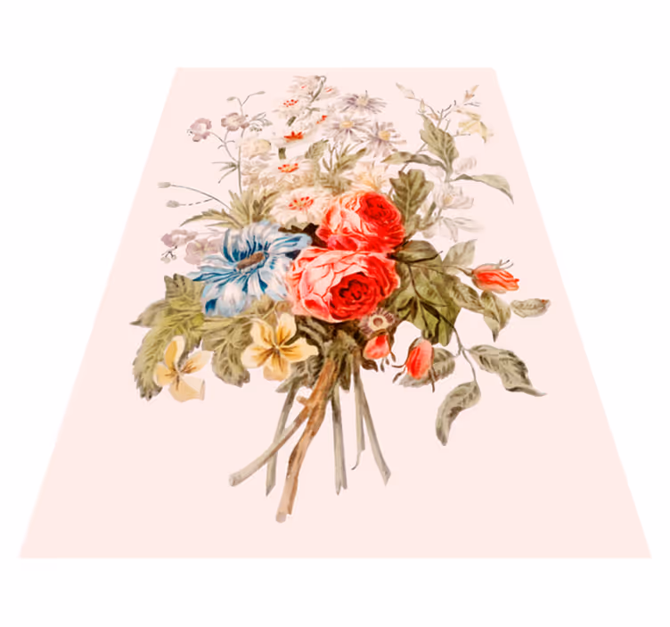 Utsökt blomsterarrangemang Vinylmatta blommor och växter - Tenstickers