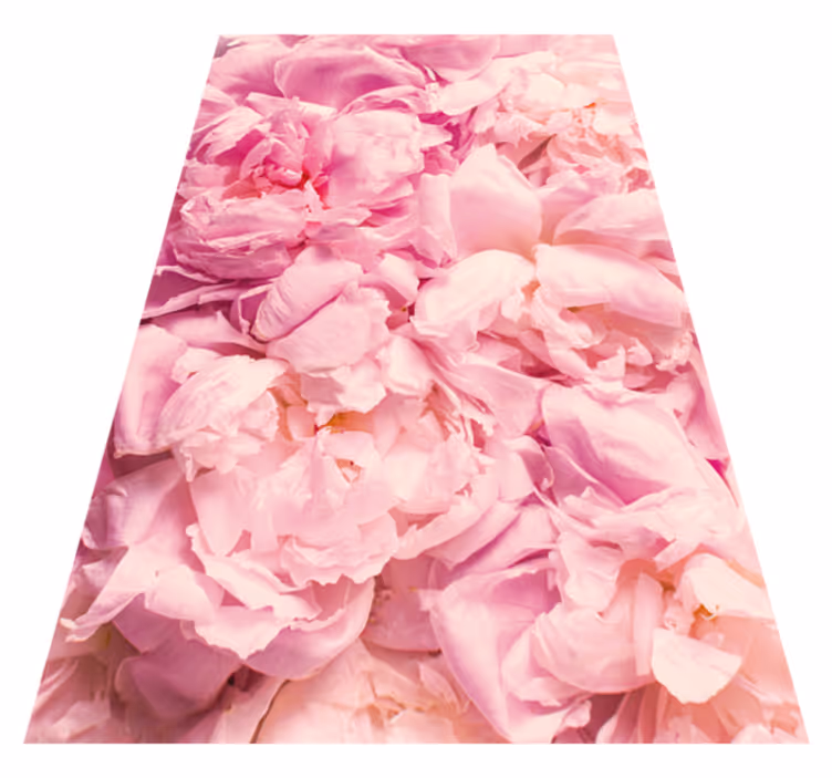 Mjuka rosa detaljer Vinylmatta Vardagsrum - Tenstickers
