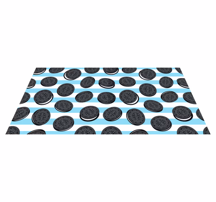 Oreo randigt mönster Vinylmatta Kök - Tenstickers