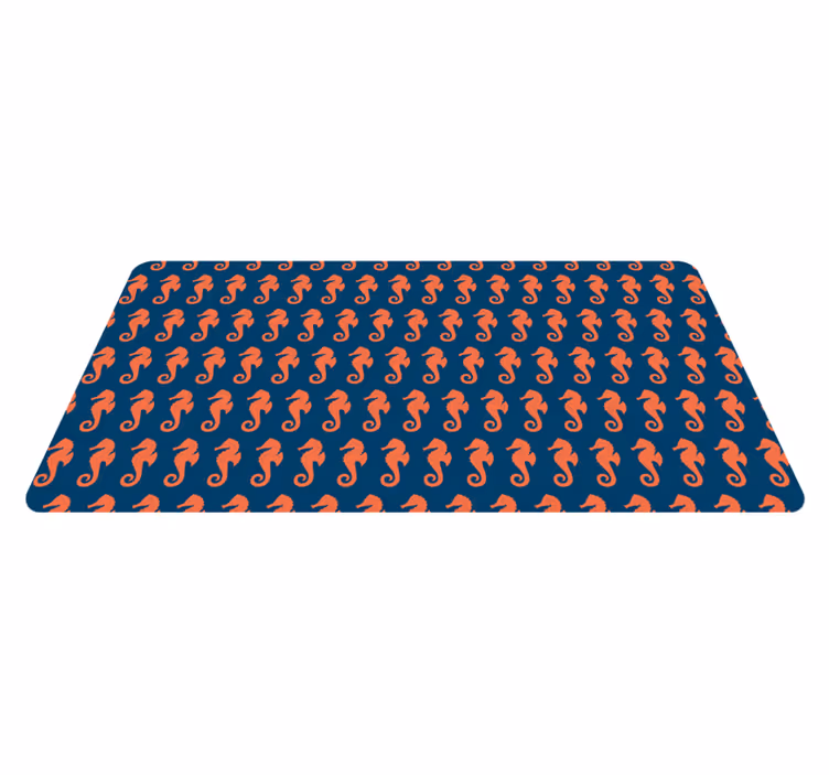 Orange vinyl matta för badrumshästmönster - Tenstickers