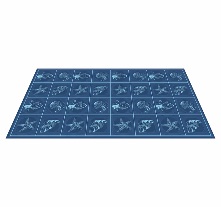 Design av marint liv Vinylmatta badrum - Tenstickers