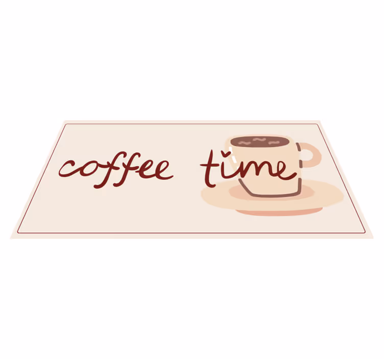 Kaffetid kopp Vinylmatta Kök - Tenstickers
