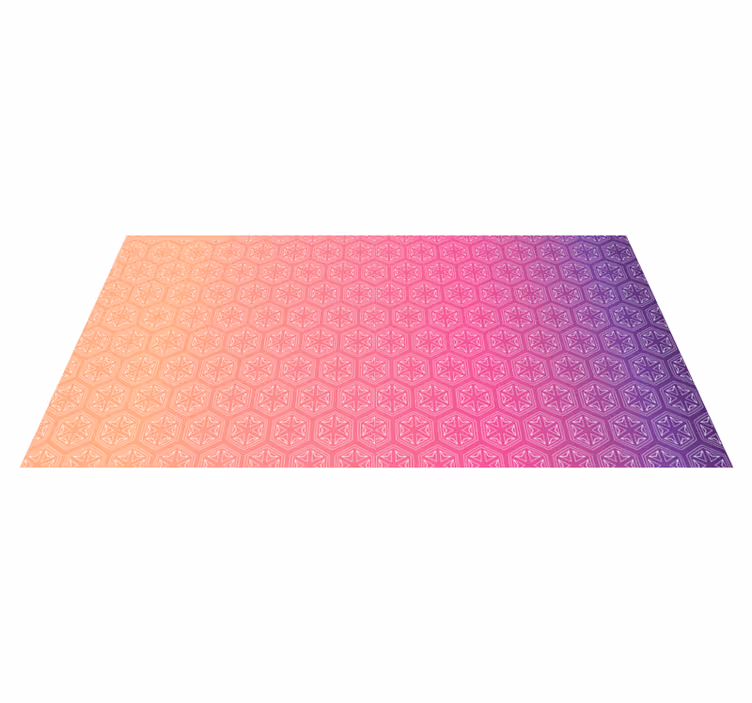 Sexkantigt rosa arrangemang Vinylmatta geometrisk - Tenstickers