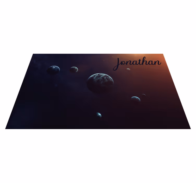 Himmelsk design med namn Vinylmatta Ungdom - Tenstickers