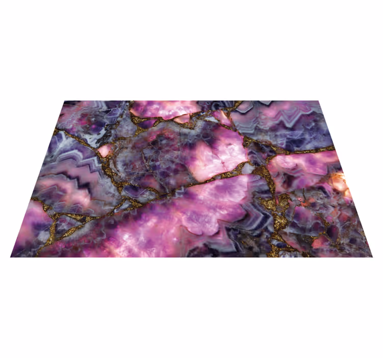Lila vener design vinylmatta i marmor - Tenstickers