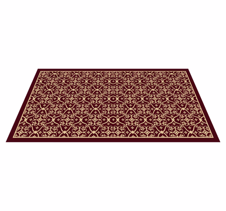 Elegant vintage mönster Vinylmatta årgång - Tenstickers