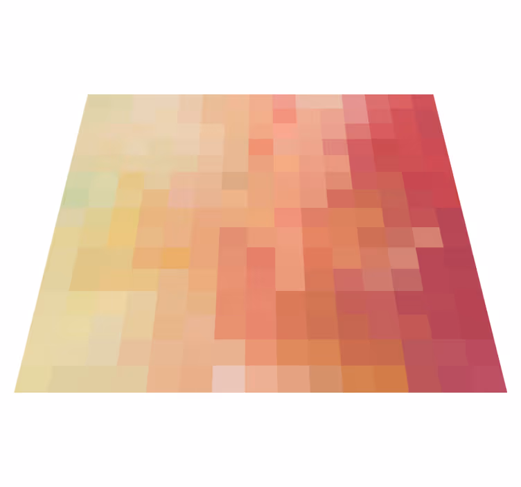 Rött block gradient mönster Vinylmatta geometrisk - Tenstickers