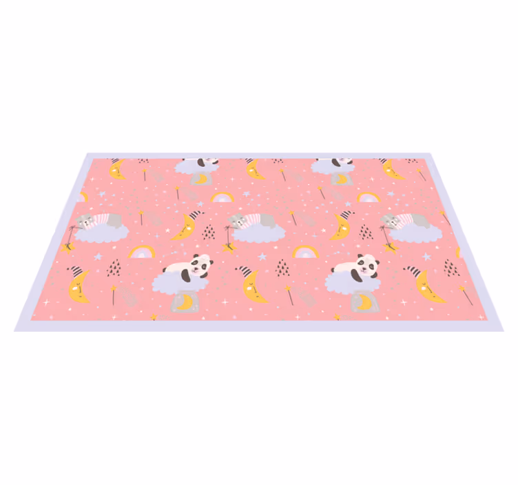 Moln på rosa bakgrund Andra Vinylmattor - Tenstickers