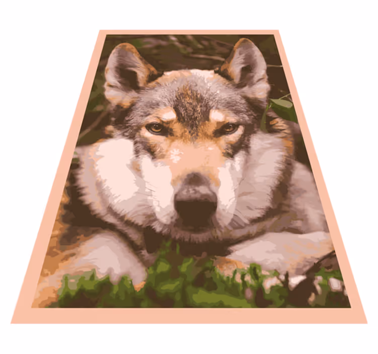 Varg ansikte djur vinyl matta - Tenstickers