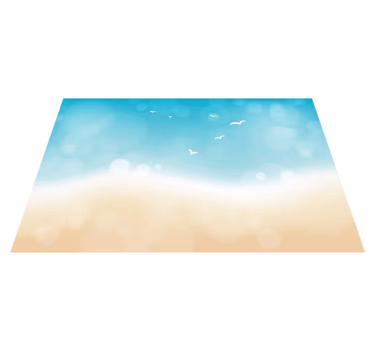 Strand effekt natur vinyl matta - Tenstickers