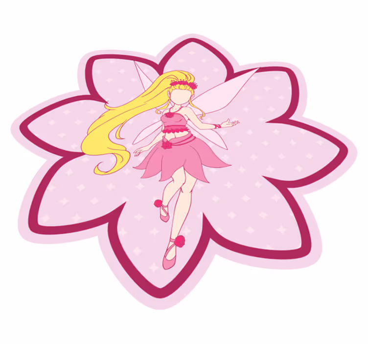 älvblomstryck Vinylmatta Barn - Tenstickers
