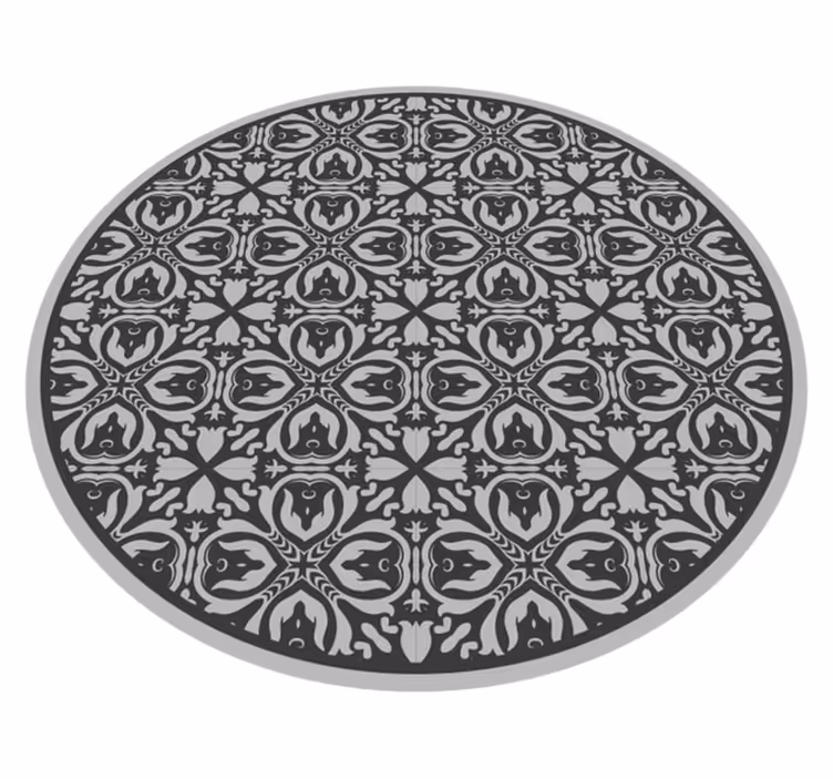 Geometriska blommotiv Vinylmatta textur - Tenstickers