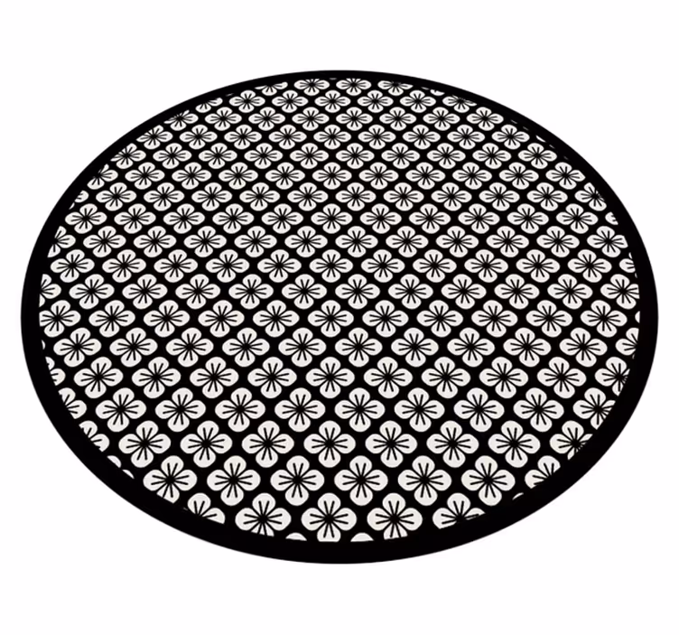 Minimalistiska svartvita köksgolvplattor - Tenstickers