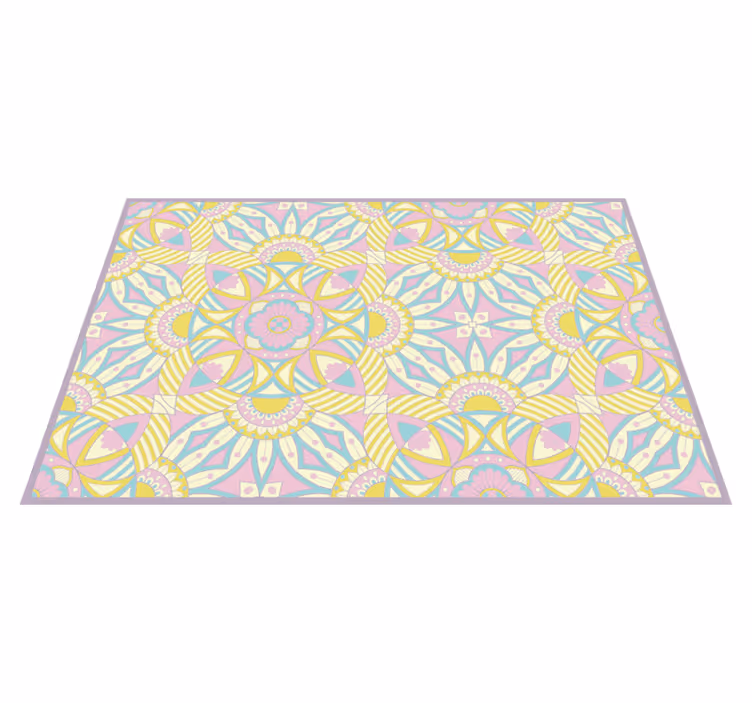 Komplexa geometriska arrangemang Vinylmatta Mandala - Tenstickers