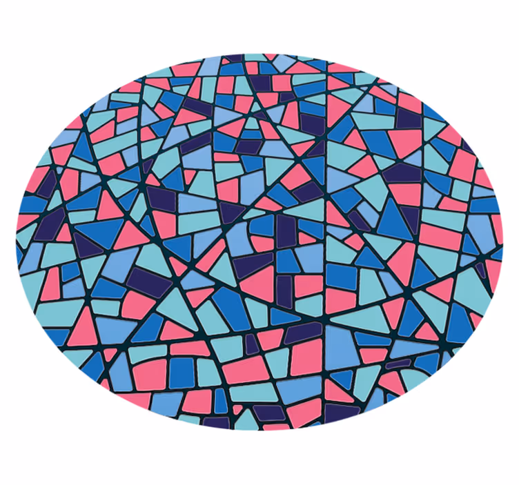 Färgglatt geometriskt arrangemang Vinylmatta Mosaik - Tenstickers