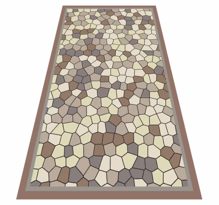 Hexagonalt stenmönster Vinylmatta Mosaik - Tenstickers