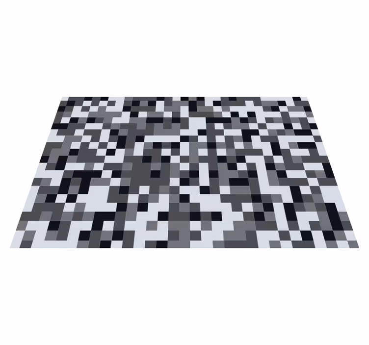 Pixelerat grått mönster Vinylmatta geometrisk - Tenstickers