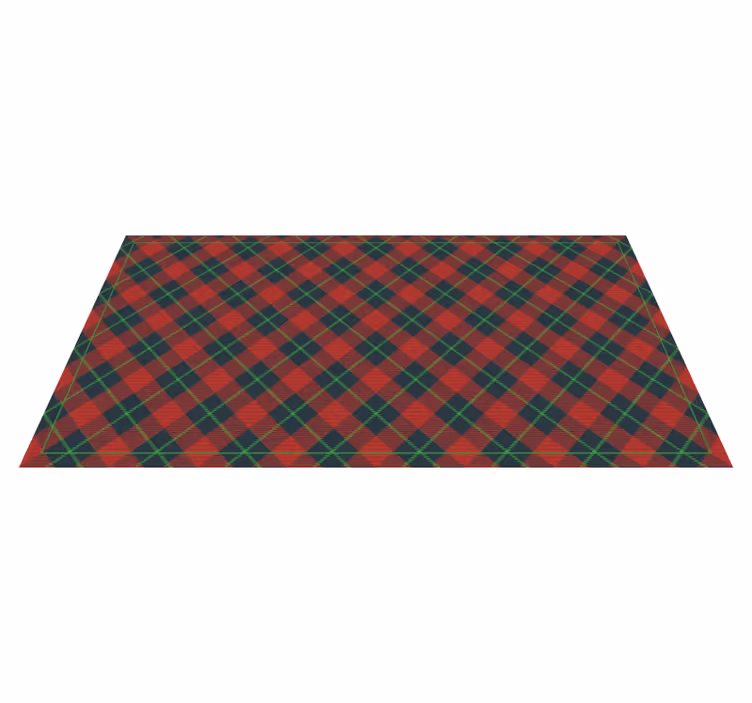 Skotsk tartan vintage matta - Tenstickers
