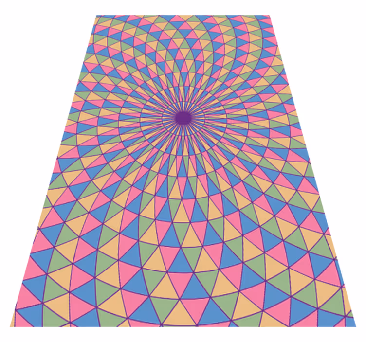 Färgglada triangelvirvlar Vinylmatta geometrisk - Tenstickers