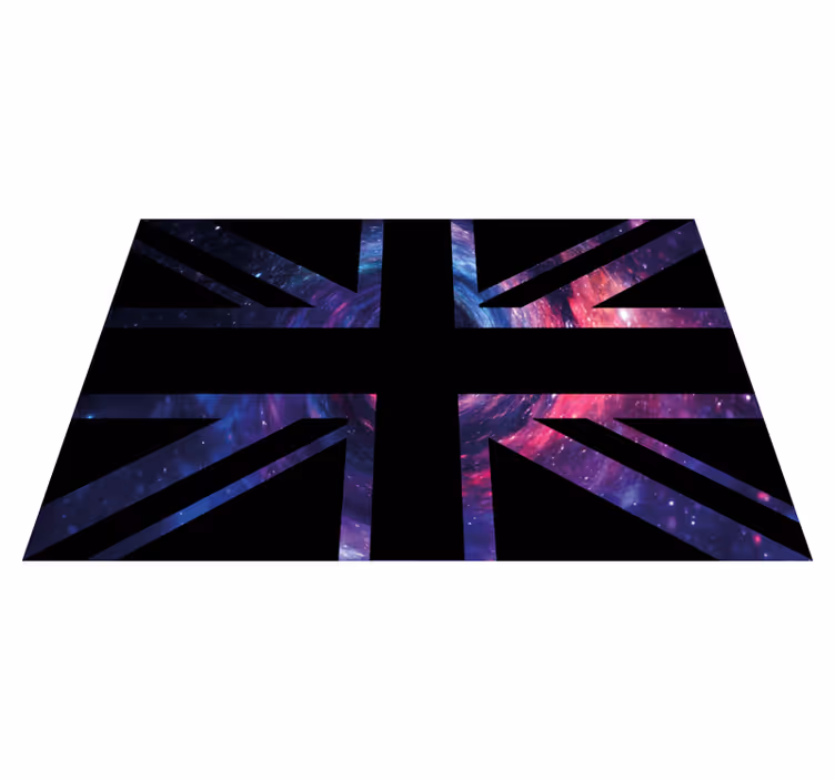 Galax storbritannien flagga tonåring vinyl matta - Tenstickers
