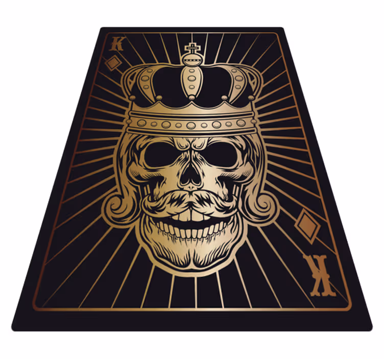 Skallekronamotiv Vinylmatta Halloween - Tenstickers