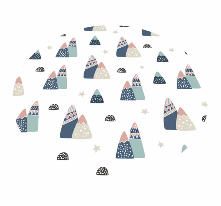 Nordiska berg barn vinyl matta - Tenstickers