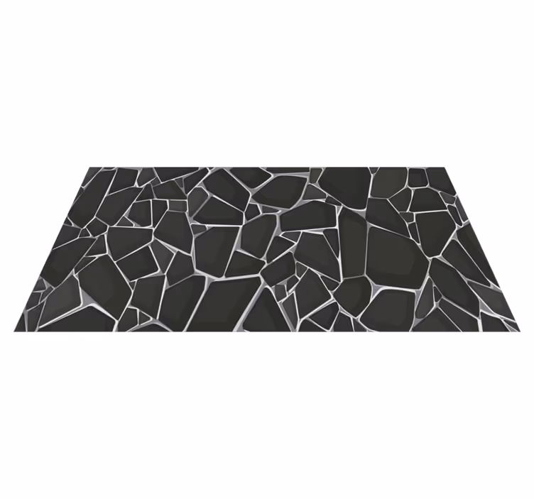 Grå betongstruktur geometriska mattor - Tenstickers