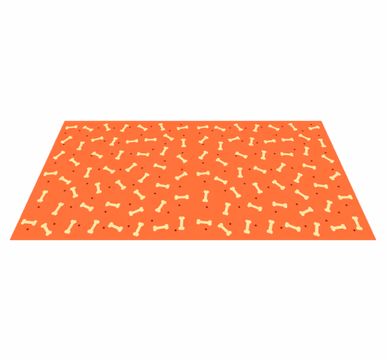 Gula hundben djur vinyl matta - Tenstickers