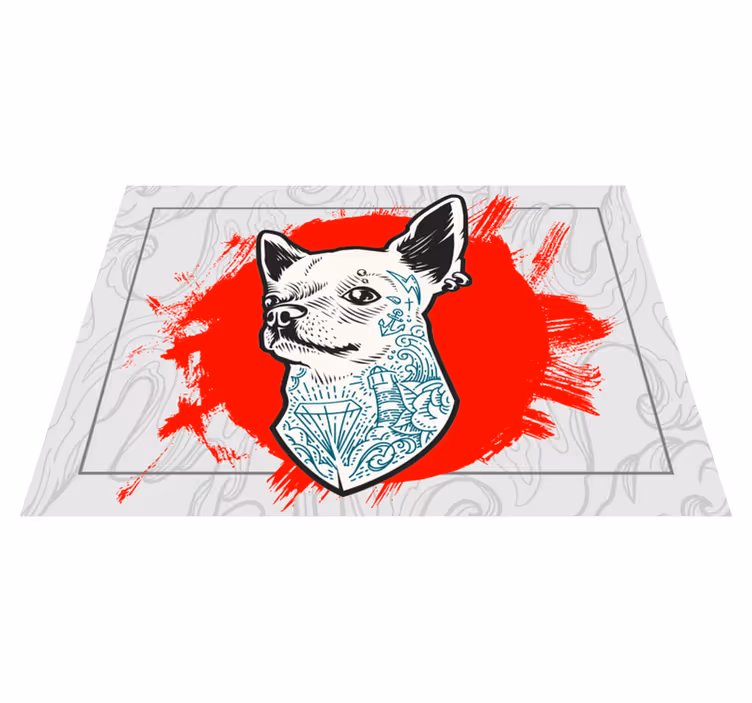 Punk hund djur vinyl matta - Tenstickers