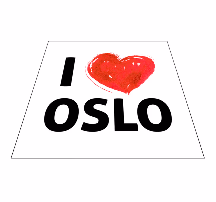 Jag älskar oslo nordisk vinylmatta - Tenstickers