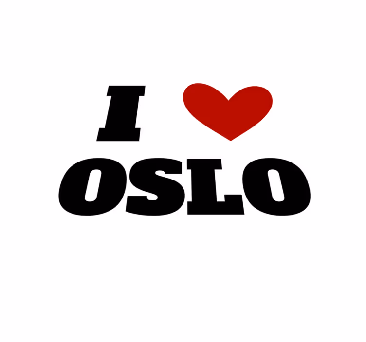 Jag älskar oslo Vinylmattor med fraser - Tenstickers