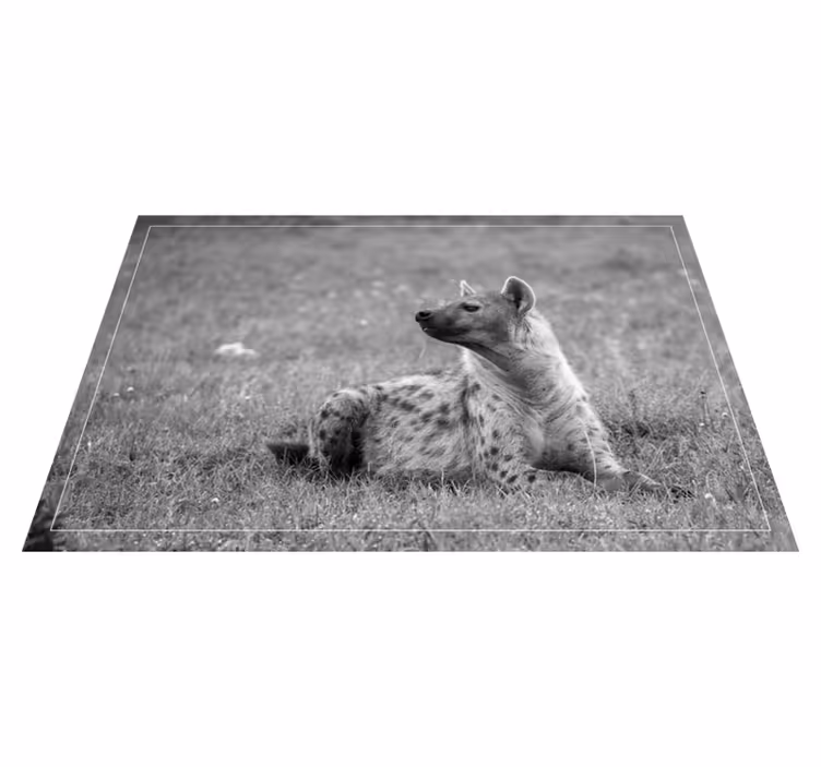 Djur söt hyena djur vinyl matta - Tenstickers