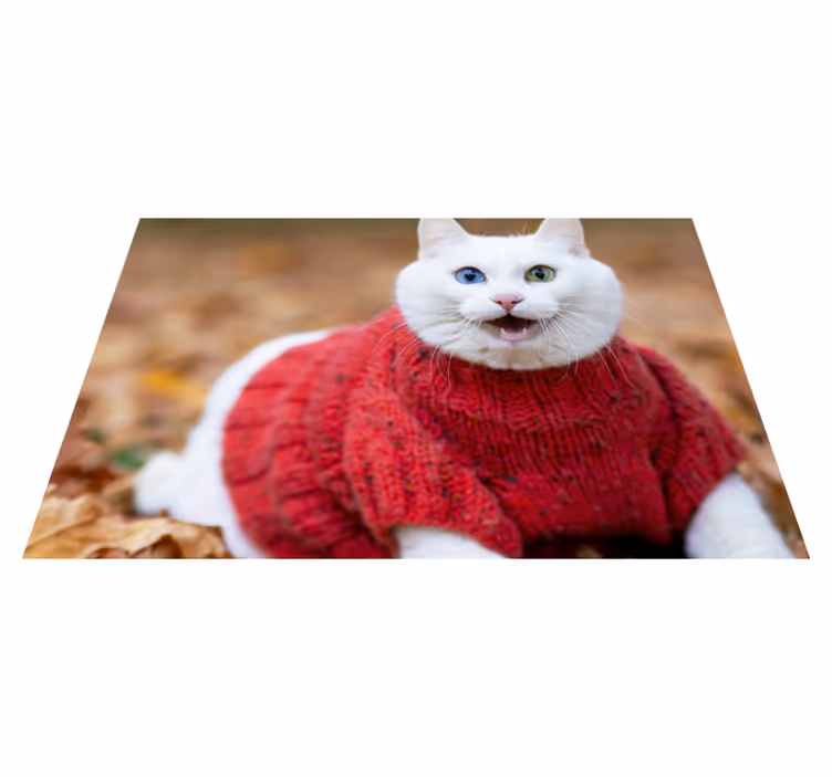 Lekfull katttröja Vinylmatta djur - Tenstickers
