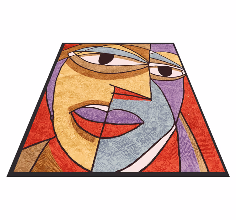 Modern konst geometrisk ansikte modern matta - Tenstickers