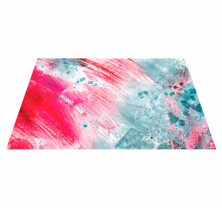 Andra vinylmattor abstrakt rosa splash - Tenstickers